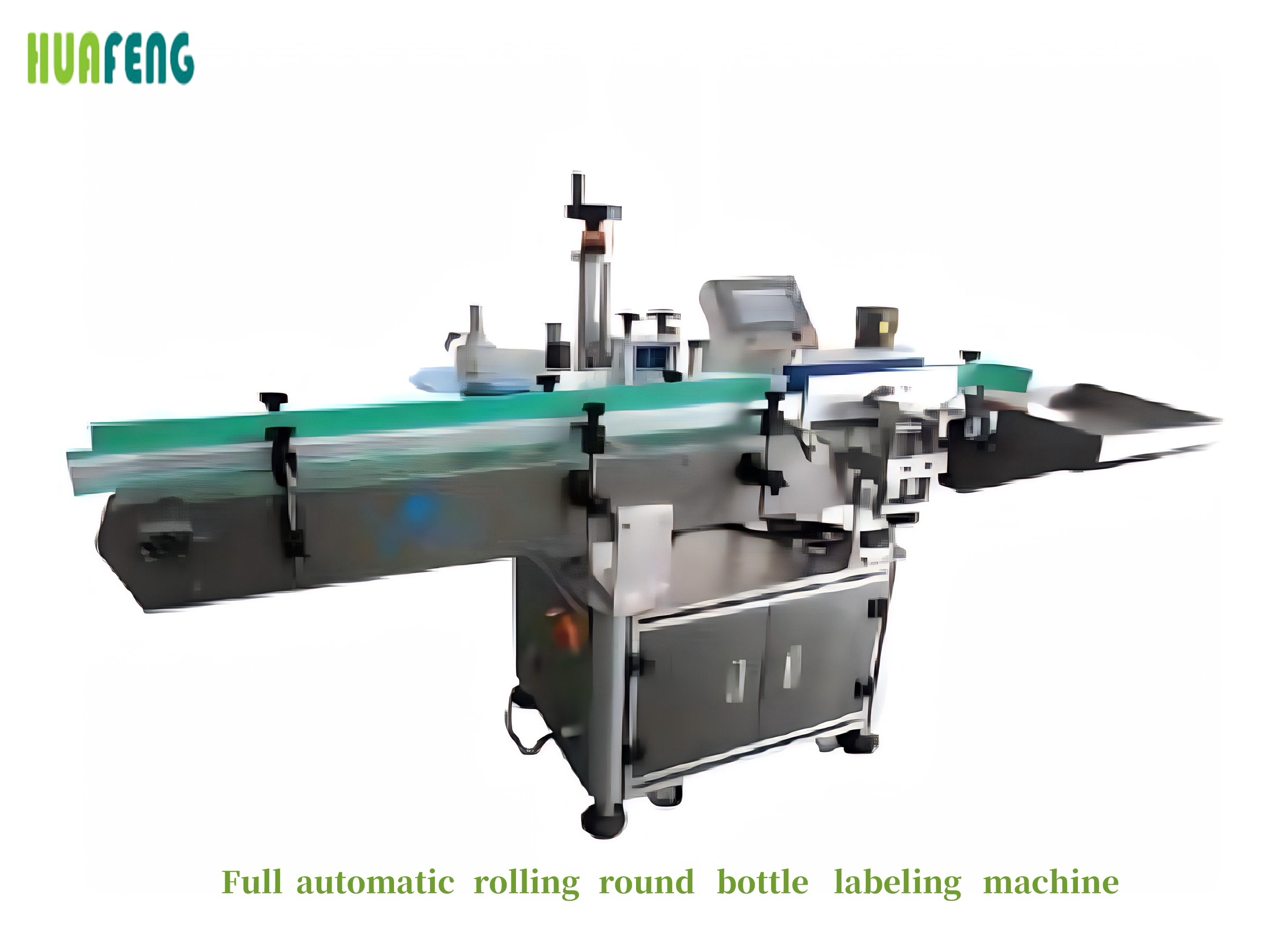 Full automatic rolling round bottle labeling machine